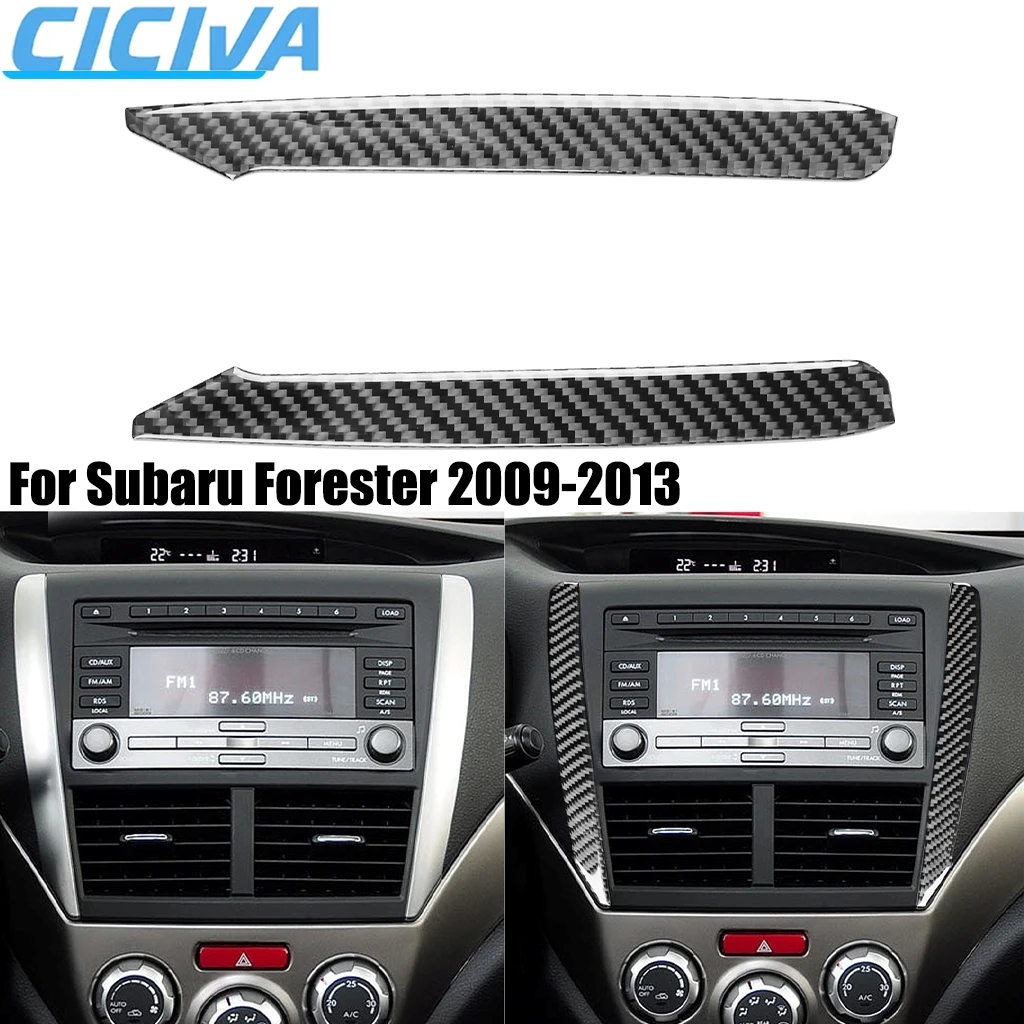 

For Subaru Forester 2009-2013 Carbon Fiber Center Console Navigation Sides Decoration Car Accessories Interior Cover Sticker