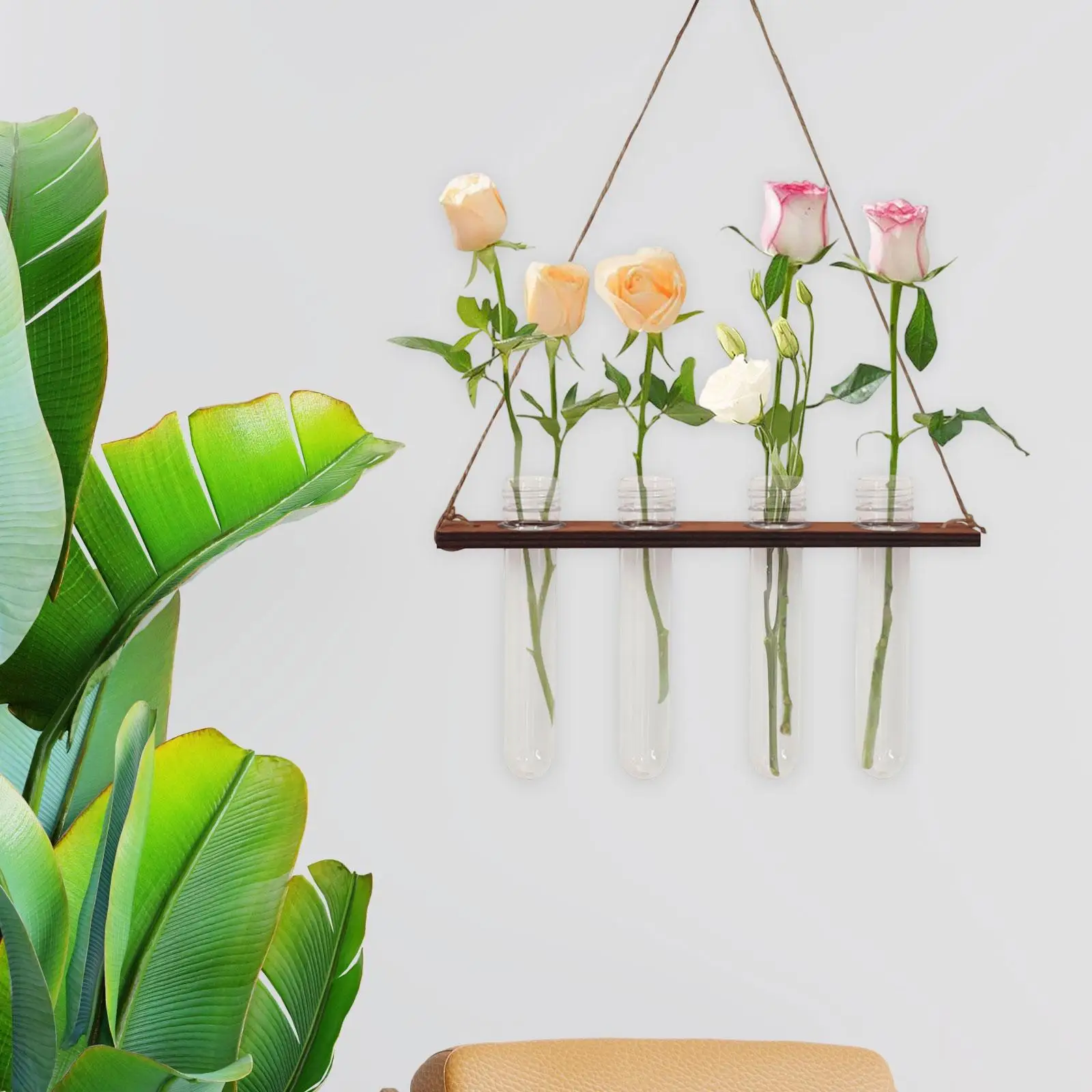 Plant Propagation Station Decorative with Wooden Stand Propagator Flower Bud