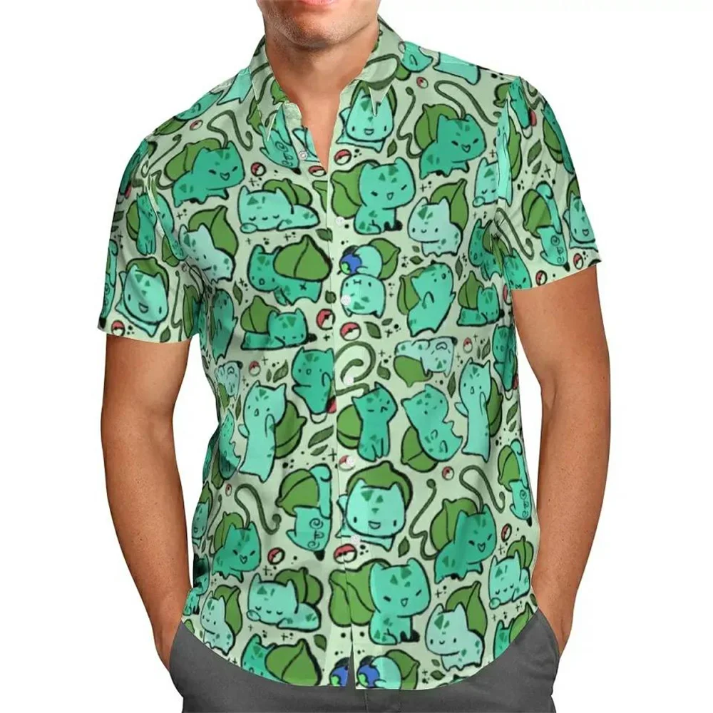 Herren hemden Kurzarm y2k Harajuku schlichte 3d Vintage Hawaii Straße Sommer lässig Hip Hop elegante Mode soziale Kleidung