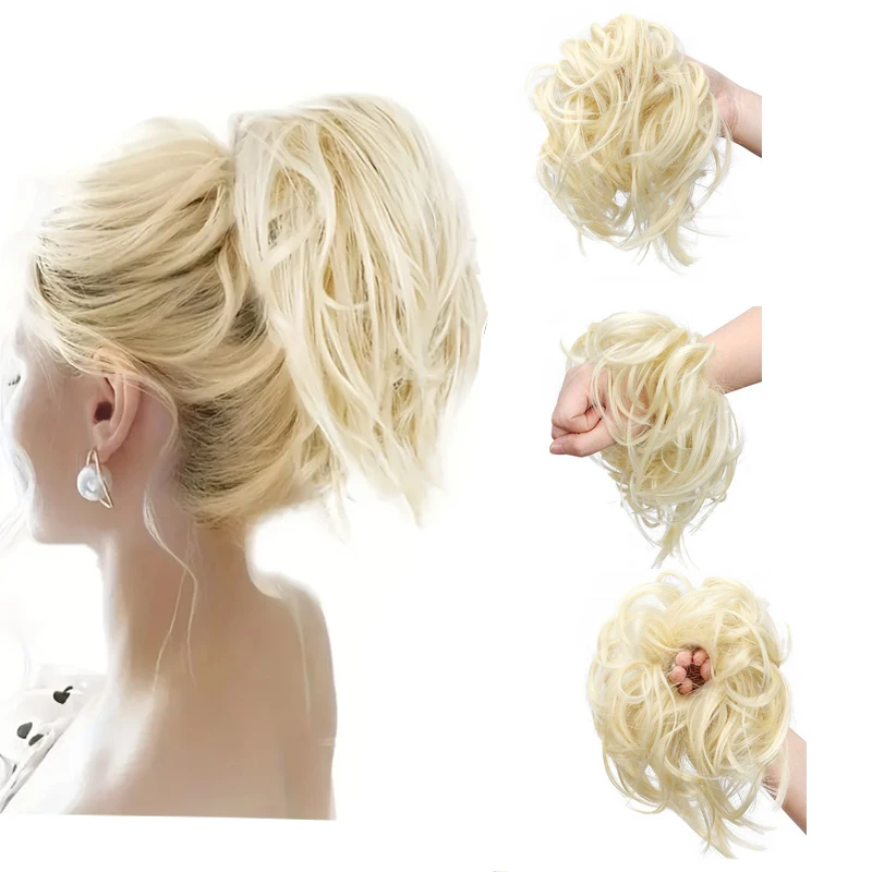 

Синтетические грязные пончики, булочки, прическа, шиньон, наращивание волос, парики, резинка, шиньон для элегантных девушек, женщин, волосы