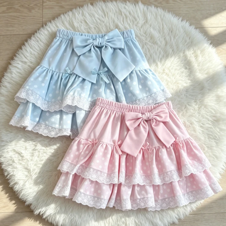 Kawaii Y2k Cute Plaid Mini Skirt Women High Waist Cake Skirt Japanese Summer Party Fashion Ruffle Short Skirts Ladies 2026 New