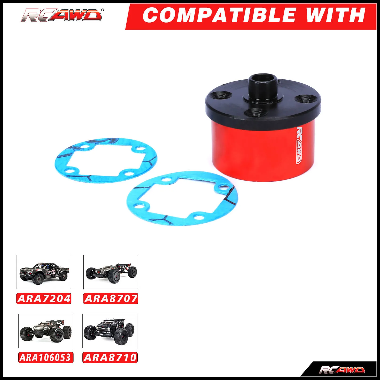 Aluminum METAL DIFF CASE (29MM) for Arrma 1/7 1/8 Kraton Outcast Talion Mojave EXB extreme basher cars hopup upgrades parts