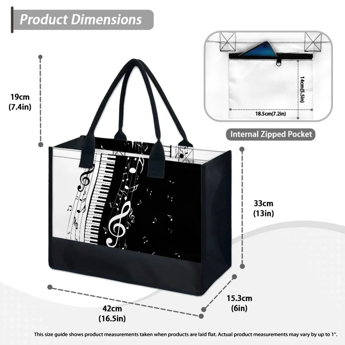 Brand Designer Piano Note Handle Portable Shoulder Bag Fashion Music Style Elegant Ladies HandBag Portable Casual Storage Custom