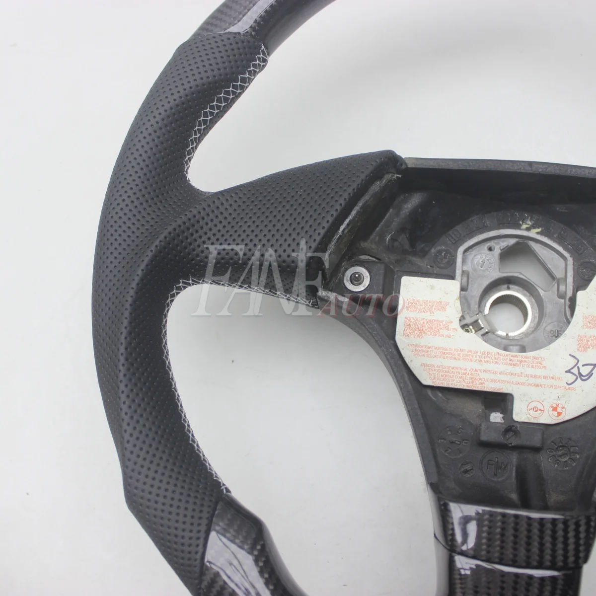 Customized Product for BMW E36 E46 Z3 Replacement D Shape Real Carbon Fiber Steering Wheel with Perforated Leather view 2