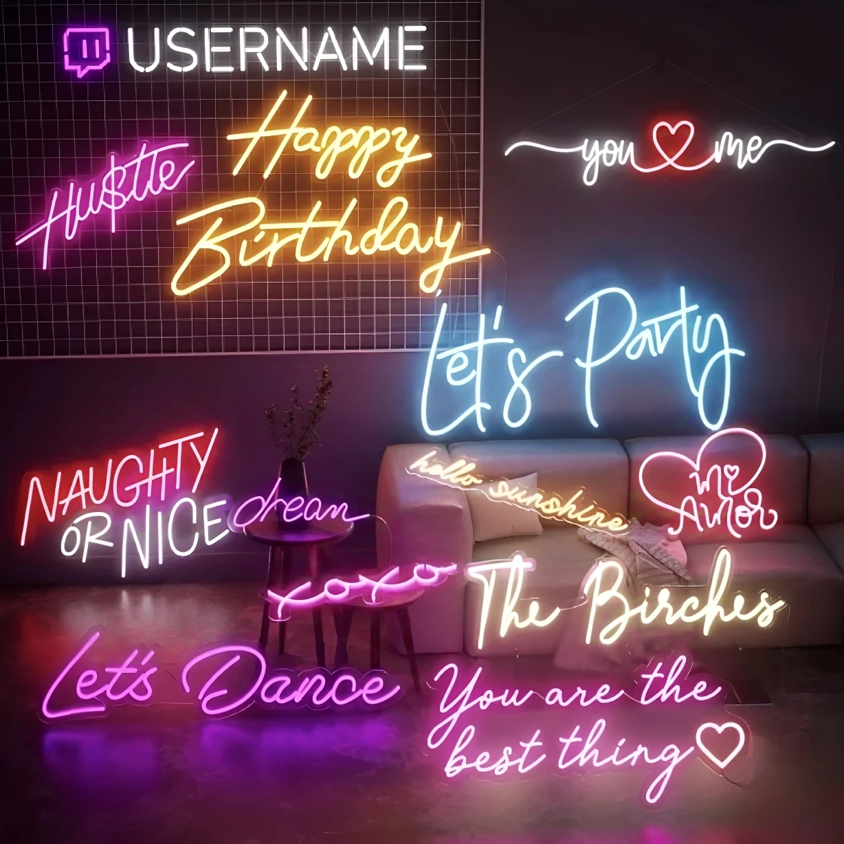 Custom Neon Sign Personalized Name letters Led Neon Signs Gifts for Kids Night Light Decor LED Neon Lamp Bedroom Decoration Wall