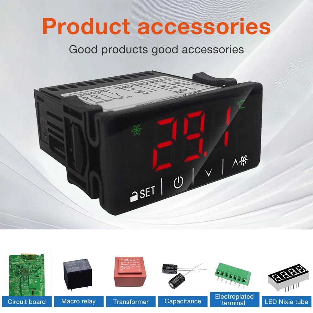 

Терморегулятор 2025 16А/30А, цифровой контроллер температуры для холодильника, морозильной камеры, с функцией разморозки и сигнализации