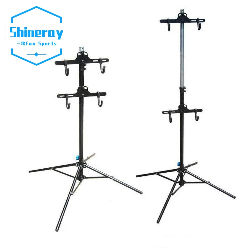 New Two Bike Repair Stand Bicycle Work Stand Foldable Mountain Bike Repair Stand Bicycle Rack