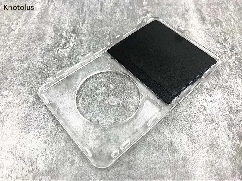 Clear Transparent Plastic Front Faceplate Housing Case Cover Clickwheel Center Button for iPod 5th Video 30GB 60GB 80GB