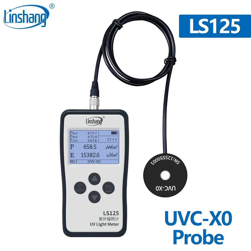 LS126A UVA radiometer LS125 UV light meter for high pressure mercury lamp UVC germicidal lamp Intensity energy dosage