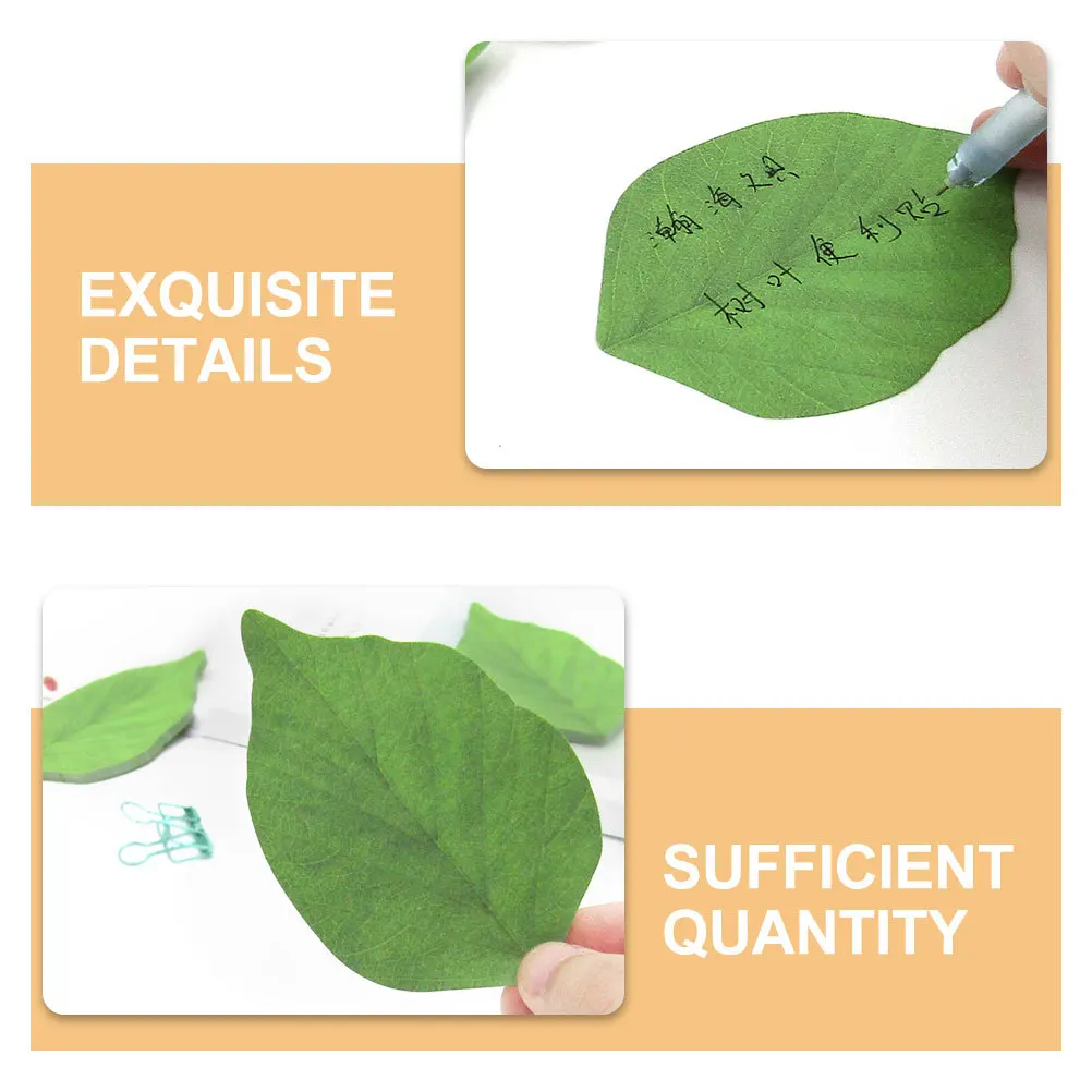 وسادات مذكرة على شكل أوراق خضراء بتصميم نباتي واقعي يدوم طويلاً لتزيين المنزل والمكتب والمدرسة والمكتب الجمالي #2