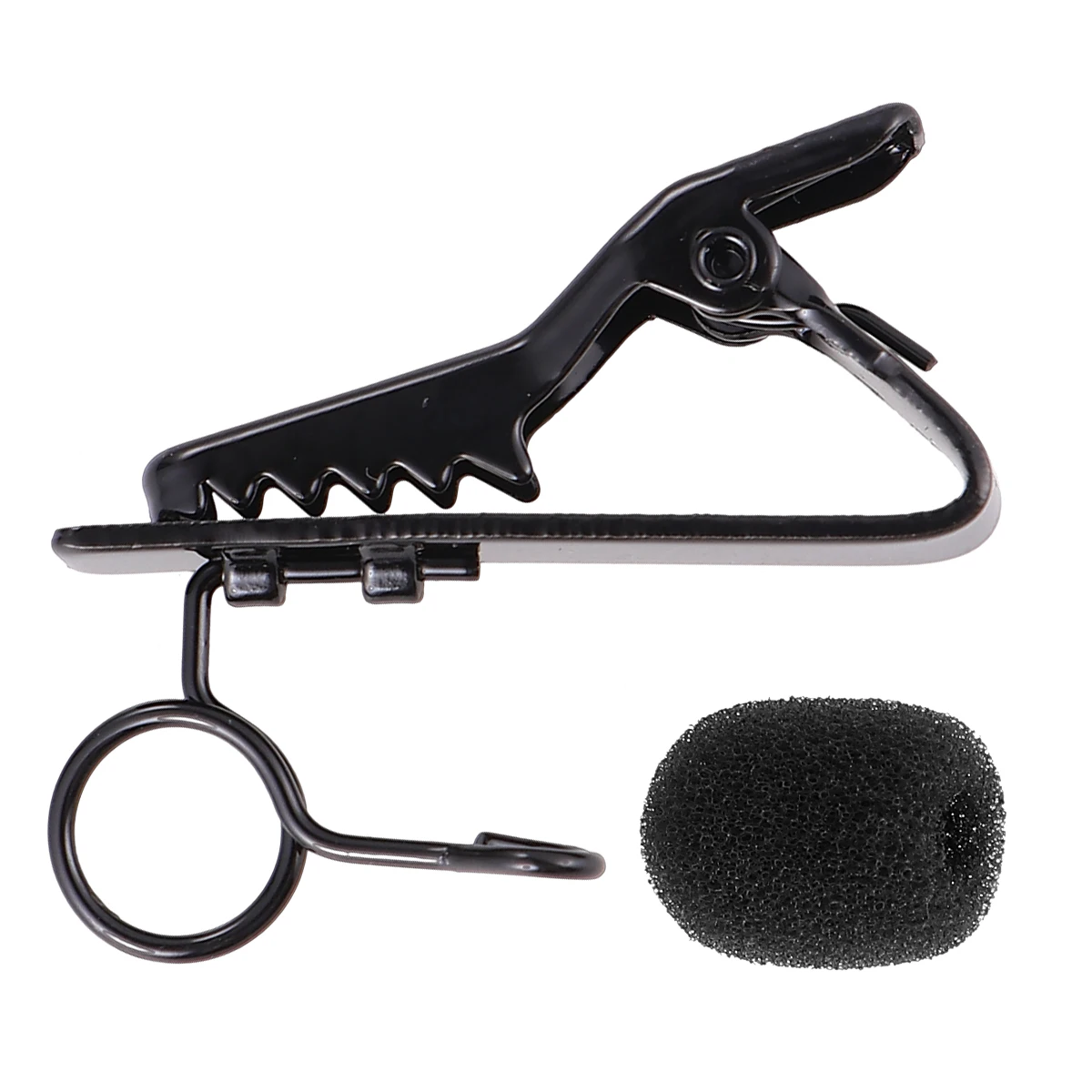 

24Pcs Microphone Lapel Tie Clip Universal Mini Lapel Lavalier Microphone Mic Clip Iron Clip Black(12Pcs Clips + 12Pcs Sponge Cov