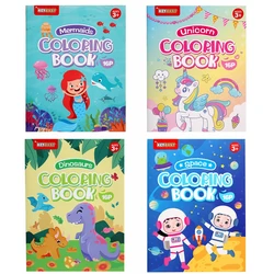 16 pagine ragazzi ragazze libri da colorare per bambini Mermaid Dinosaur Unicorn Baby Drawing Book School Early Education Stationery Toys