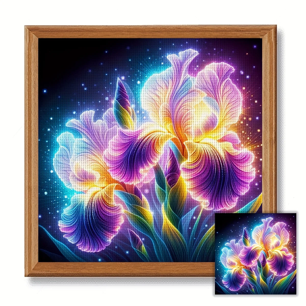 1 Set 40x40cm-15.7x15.7inch, 11CT/14CT bedruckter Stoff Kreuzstich DIY-Set, große Größe, Geschenkset – Detail 4