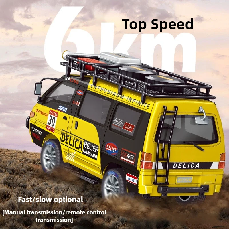 1/24 4WD RC coche simulación iluminación Control remoto coche de escalada cuerpo clásico 2,4G Control remoto modelo de juguete para regalo de adulto