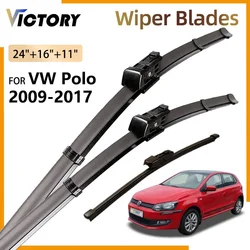 Front Rear Wiper Blades for Volkswagen Polo 6R Mk5 VW Polo 2013 Hatchback 2009-2017 2016 2015 Windshield Windscreen Window Brush