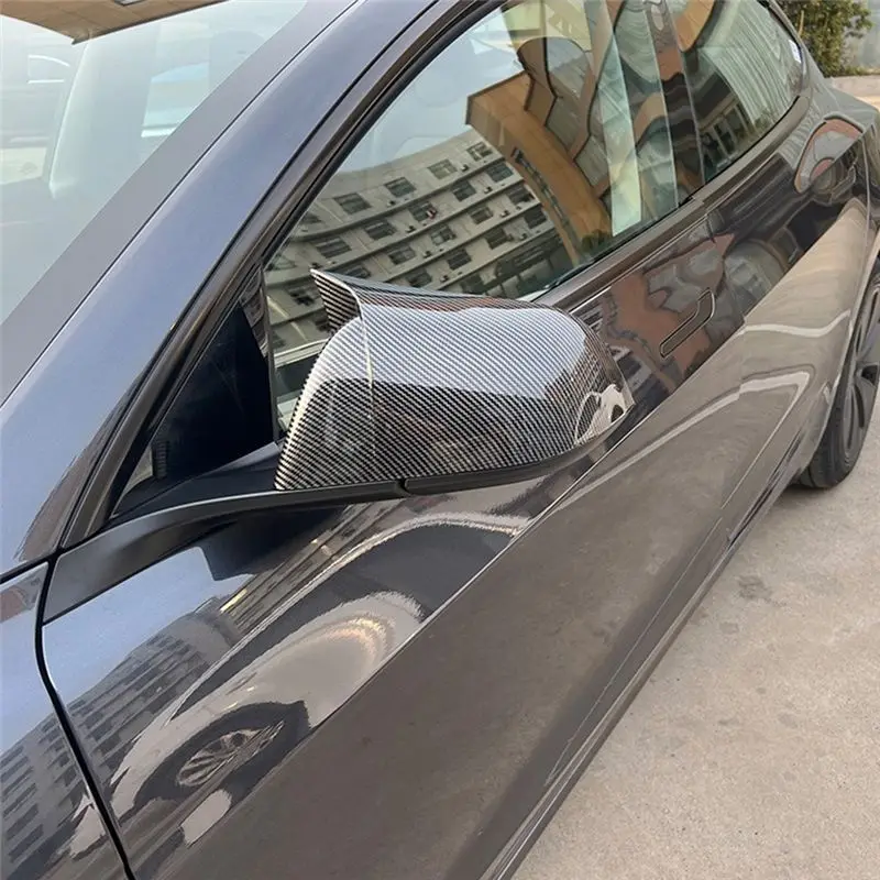 AEA6-Car retrovisor capa protetora guarnição exterior porta capa lateral asa espelho tampa para tesla modelo 3 2016 -2024