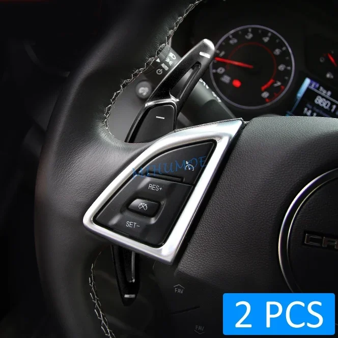 

For Chevrolet Chevy Camaro 2016-2023 Interior Steering Wheel Paddle Shifter Extension Gear Shift Trims Black
