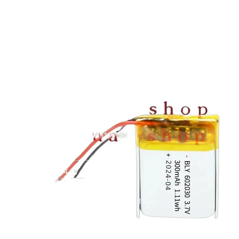 Real Capacity 300mAh 602030   3.7V Polymer Lithium Ion Rechargeable Battery for Toys, LED Light, Bluetooth Speaker Tools Accesso
