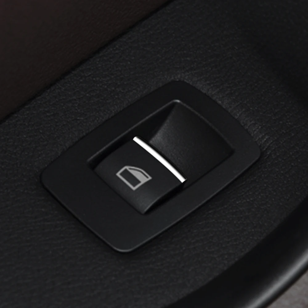 ل BMW F20 F22 F30 F34 F01 F48 F25 F26 1 2 3 4 5 7 سلسلة X1 X2 X3 X4 نافذة رفع زر ملصق الترتر اكسسوارات