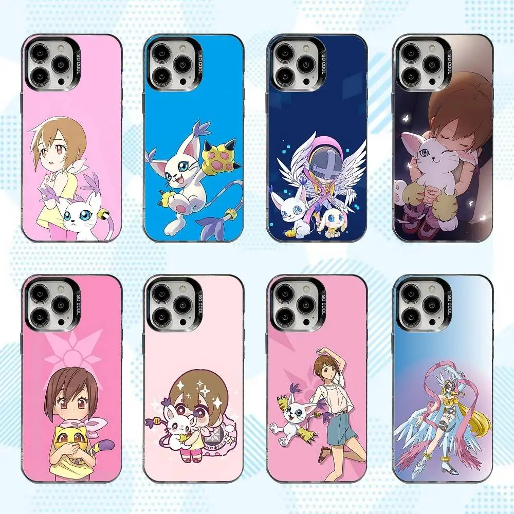 

T-Tailmon Cute D-Digimon Phone Case For iPhone 16,15,14,13,12,11,Mini,Pro,SE,MAX White Matte Shockproof Cover