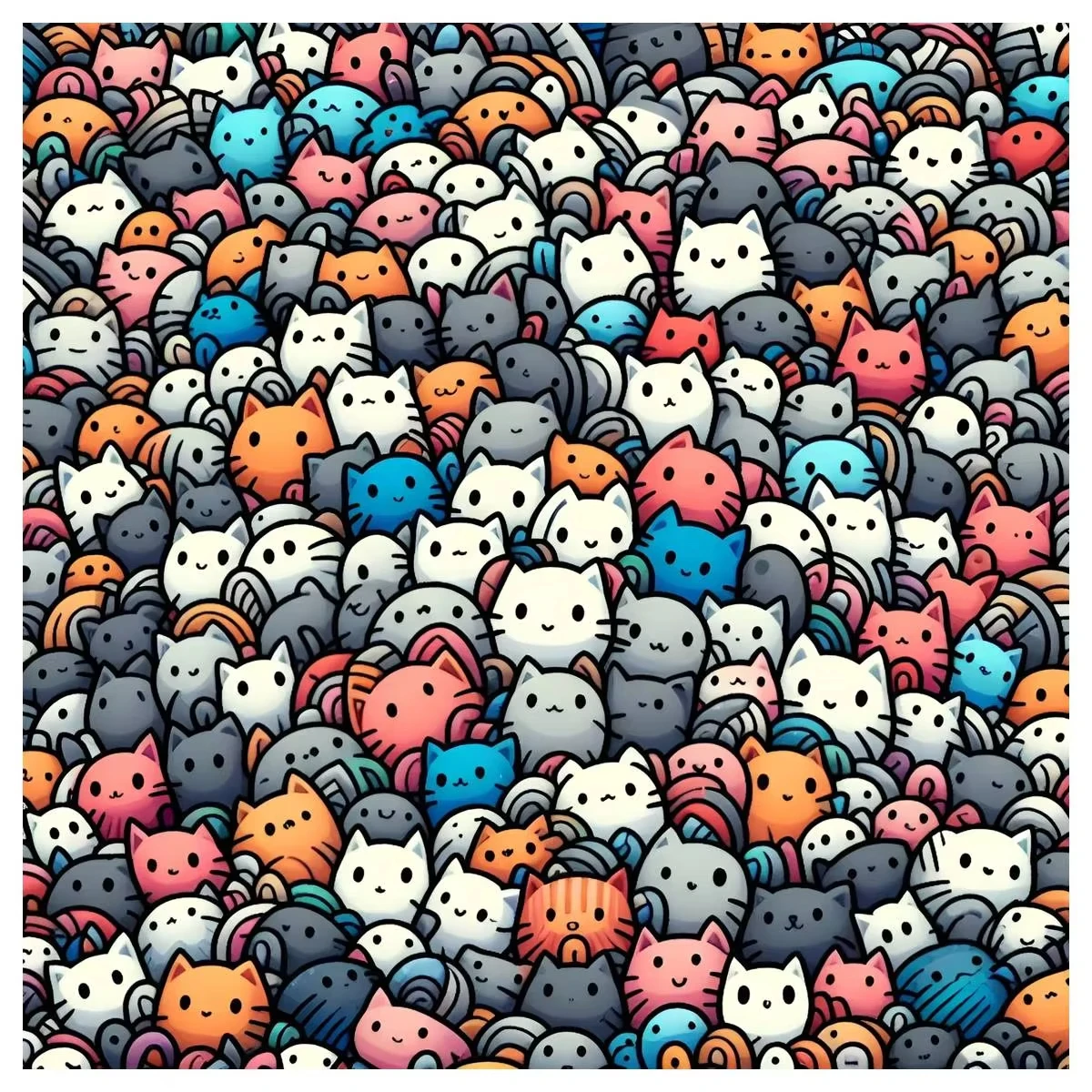 

Countless Little Animal 500PCS/1024 PCS Jigsaw Puzzles Challenging Family Activity Game for Gameroom Bedroom Home Decor Gift