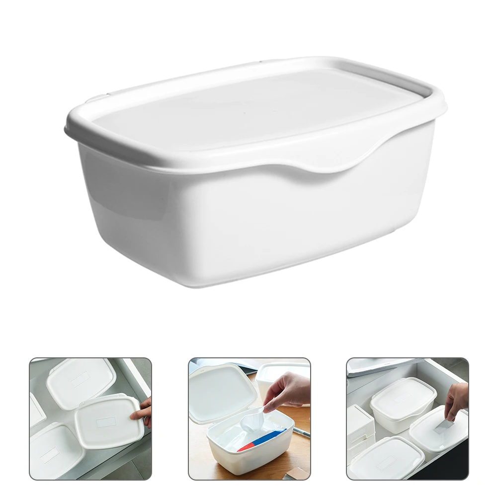 

Plastic Square Box Wet Wipes Container Holder Bathroom Tissue Case White PP Material Desktop Organizer Storage Solution Napkin