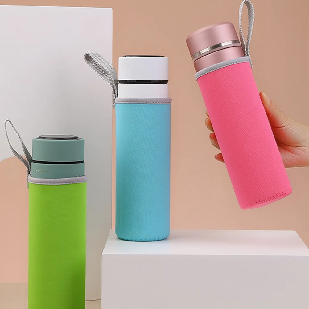 

7pcs Thermal Cup Sleeves 7 Colors Insulated Mug Cover For 550Ml Glass Cup Portable Bottle Sleeve Water Bottle Holder Outdoor