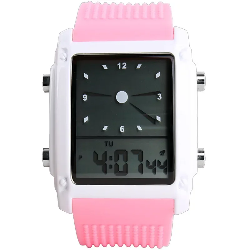 New Fashion Men Digital Watches Men Sports Dual Time Led Digital Watches LED Colorful Backlight Glow Watches Reloj