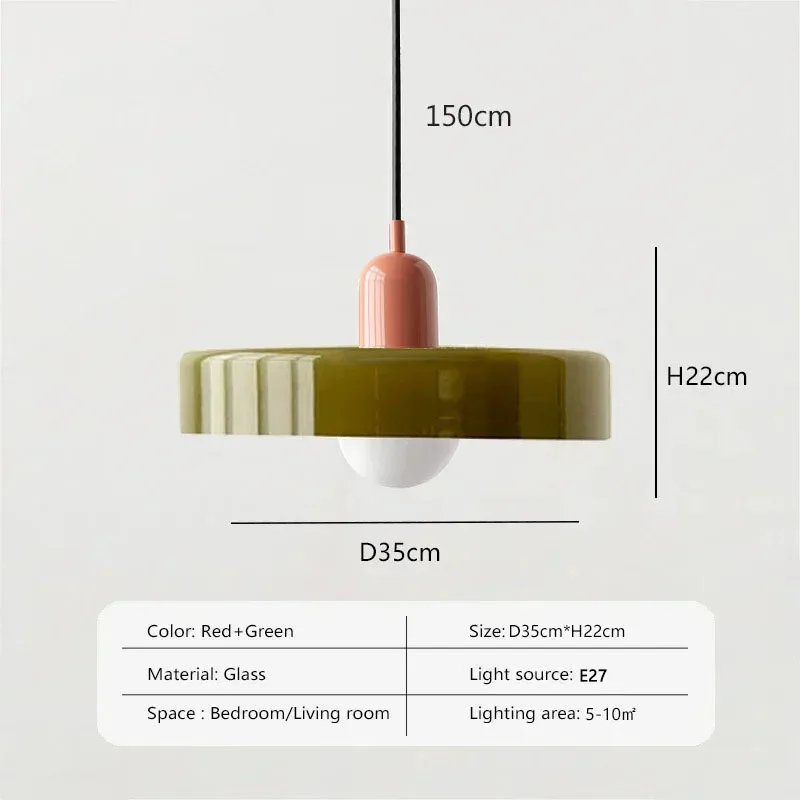 35 cm Nordic Retro Glazen Hanglampen Indoor E27 LED Kroonluchter Woonkamer Eetkamer Slaapkamer Keuken Decoratieve verlichting Groot
