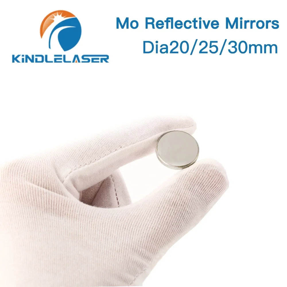 KINDLELASER Co2 Laser Si Mo Reflective Mirrors for Laser Engraver Gold-Plated Silicon Reflector Lenses Diameter 20mm 25mm T3mm