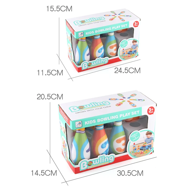 어린이 볼링 장난감 스포츠 레저 전통적인 솔리드 PU 코튼 볼링 세트 어린이 선물을위한 부모-자식 대화 형 스포츠 공