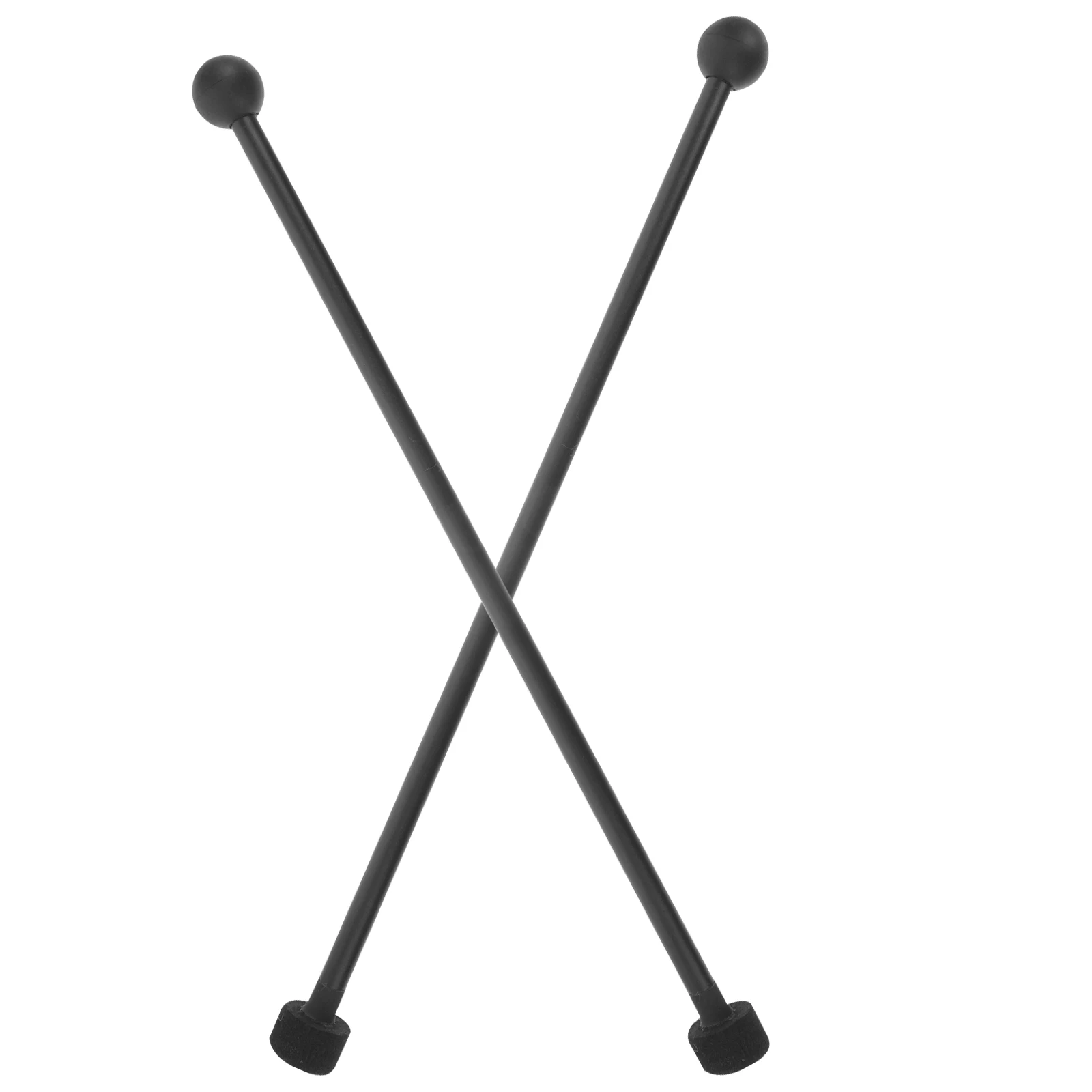 

2Pcs Double-headed Mallets Black Rubber+Felt Tips Stainless Steel Xylophone Marimba Glockenspiel Tongue Drum Percussion Parts