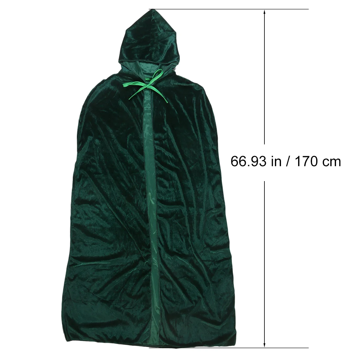 Heksenmantel met capuchon Cape Touw Halloween Cosplay Kostuum Uitloper voor dames (legergroen) heksencape kostuum