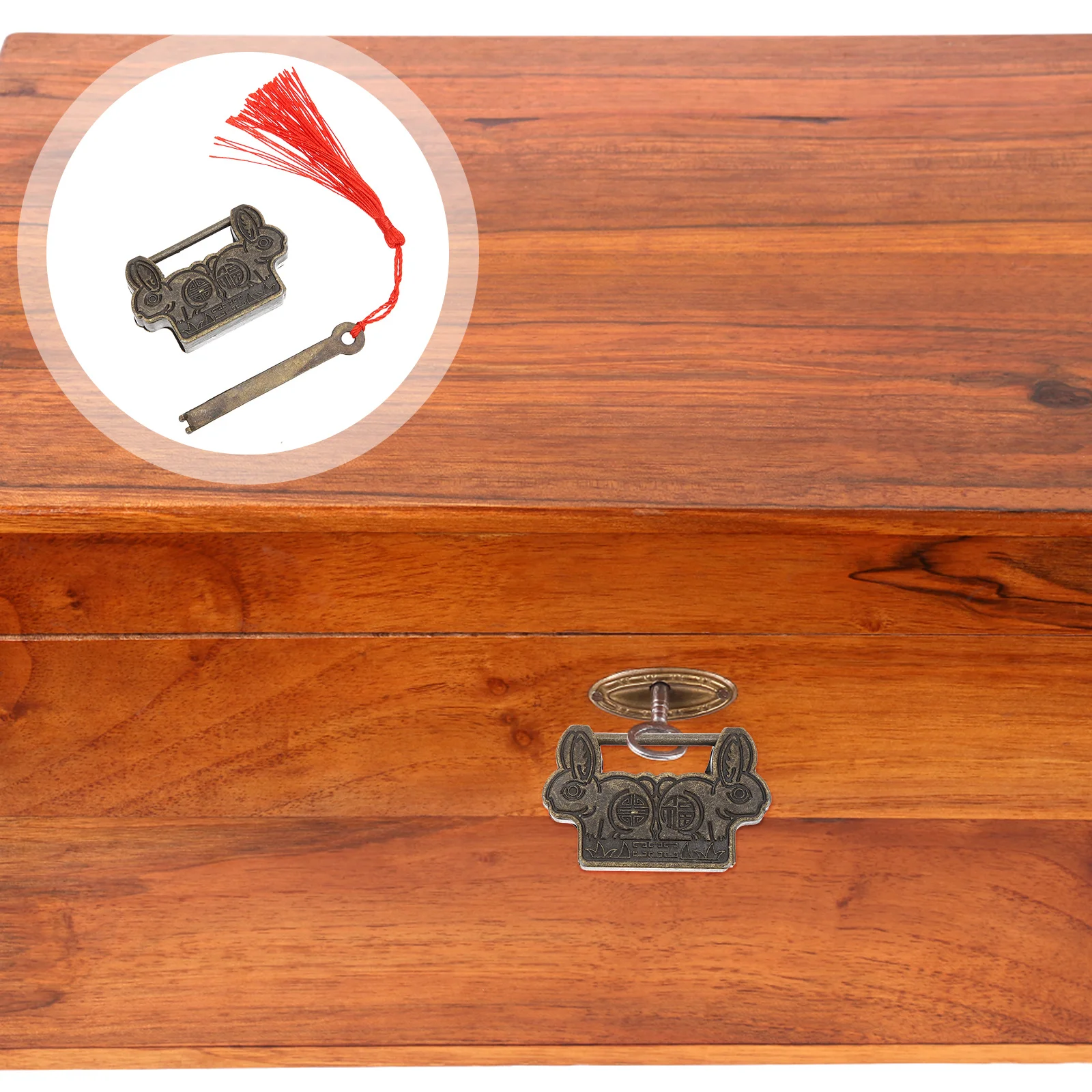 

1pcs Chinese Style Vintage For Jewelry Box Wooden Case Zinc Alloy Latch Retro Cabinet Lock Metal Box Lock