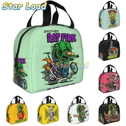 RAT FINK-Sacs à lunch isothermes pour garçons et filles, étui alimentaire imprimé, glacière, boîte à bento chaude, boîte à lunch étudiant pour l'école