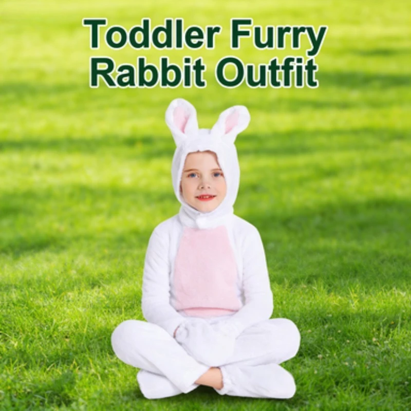 Stage Performance Clothing Childrens Cute Plush Rabbit Animal Clothing Little White Rabbit One Piece Pajamas Clothing