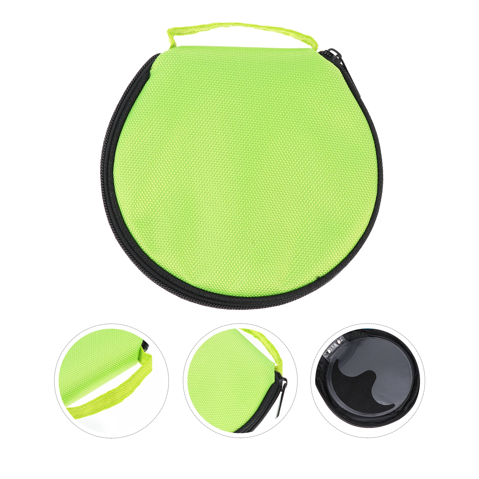 Large Capacity CD Bag Storage Box Green Zipper DVD Wallet Organizer Pouch Portable Disc Case Protects Dust Damp