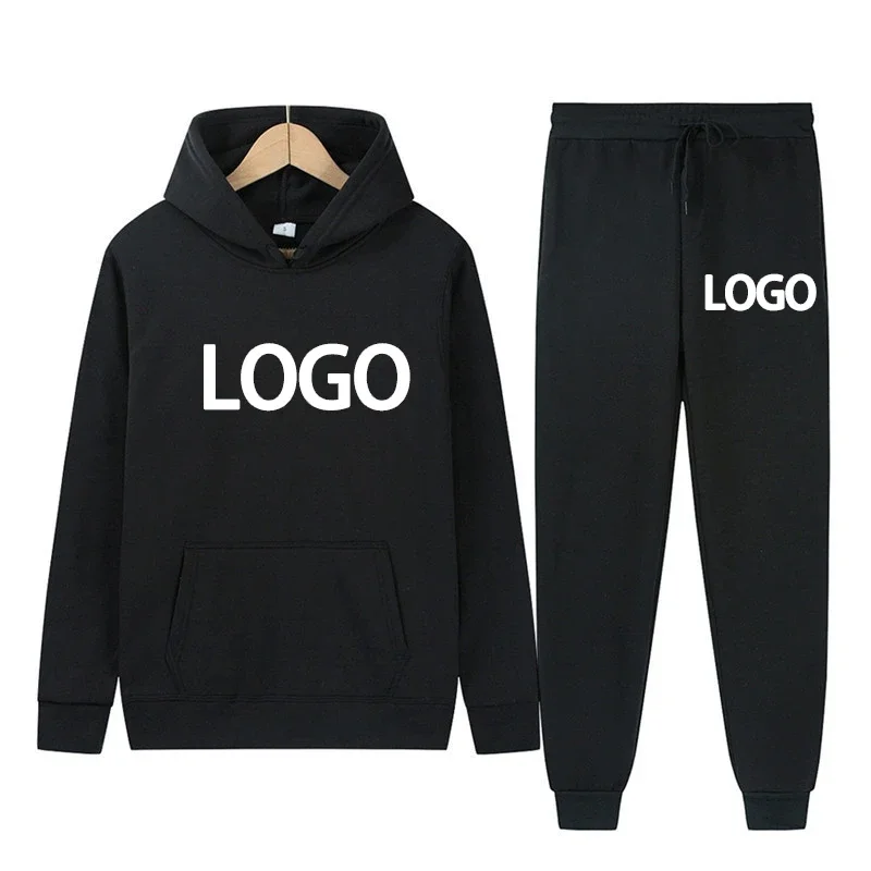 

Customized Printed Men Women Tracksuit Hooded Sweatshirts and Jogger Pants High Quality Unisex Daily Casual Sports Hoodies Suit