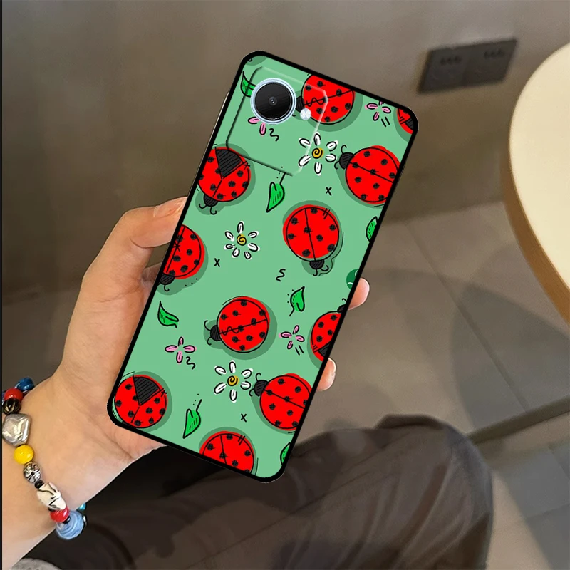 Ladybug Beetle For Realme C55 C53 C35 C33 C31 C30 C21Y C11 C15 GT Neo 5 3 2 3T 2T 8 9 10 11 Pro Plus Case