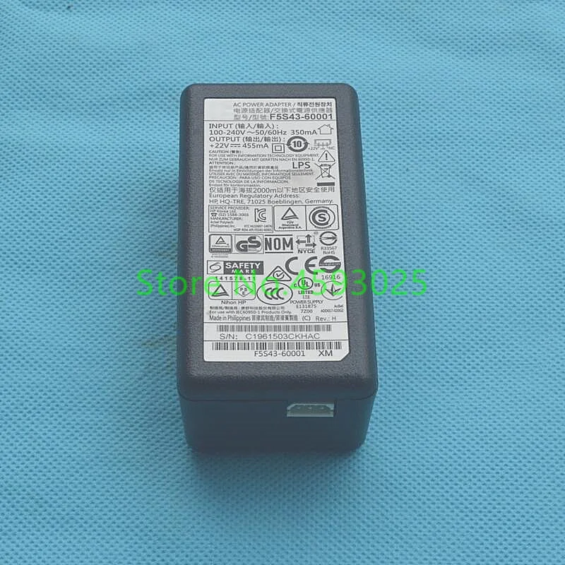 F5S43-60001 F5S43-60002 + 22V 455mA para impresora HP 1110 1112 1115 2130 2600 3630 3700 3755 3830 3832 3833