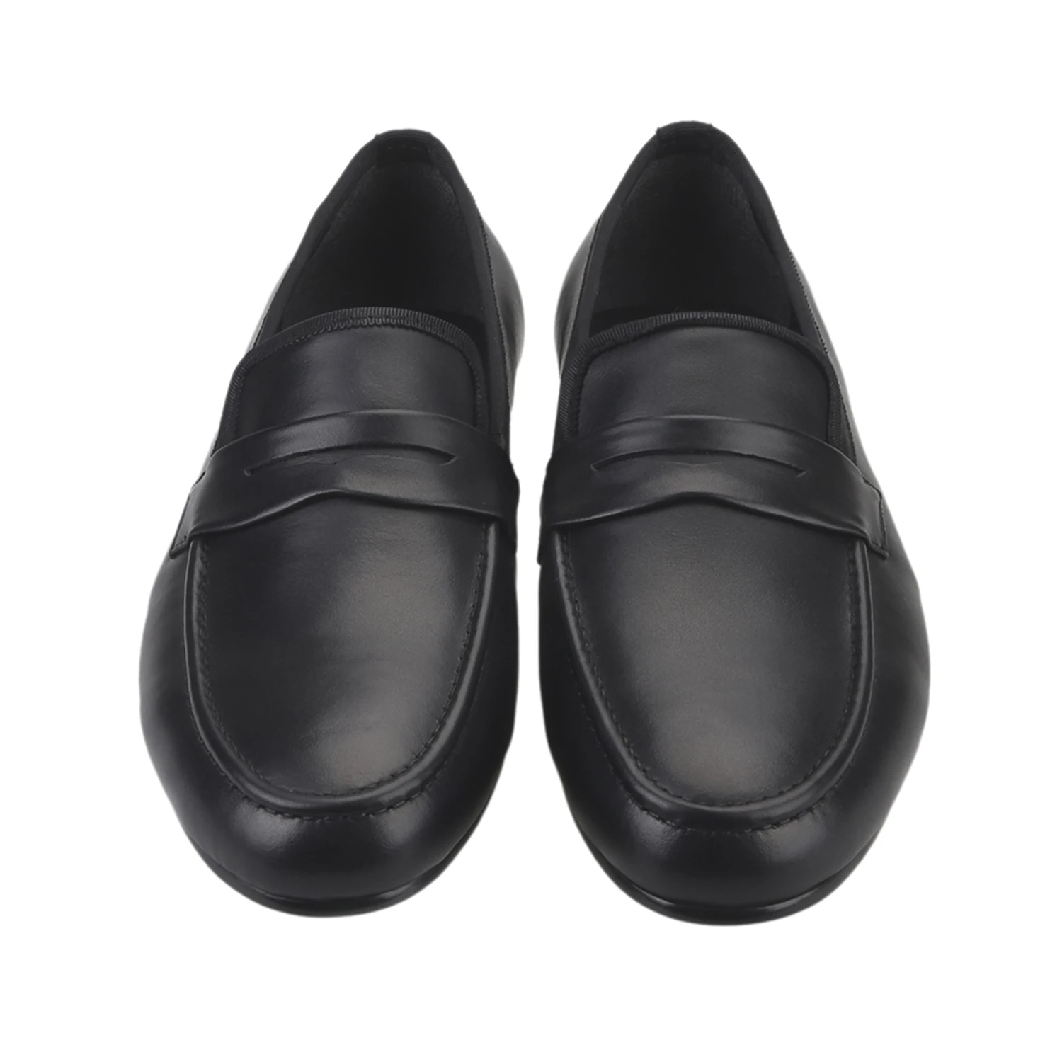 Piergitar Classic Designed Black Patent Leather Men's Penny Shoes For Party And Wedding Wear Handmade Slip-On Loafers Plus Size