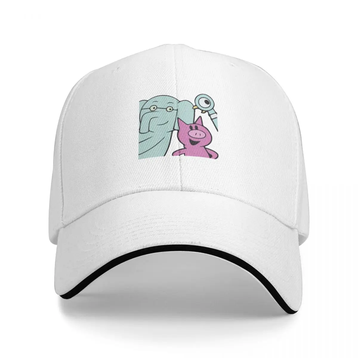 Elephant and Piggie with Pigeon Baseball Cap Vintage Hat Beach Hip Hop Woman Hats Men's