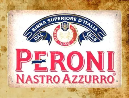 1 pcs,Peroni Nastro Azzurro beer tin metal sign kitchen shop decor