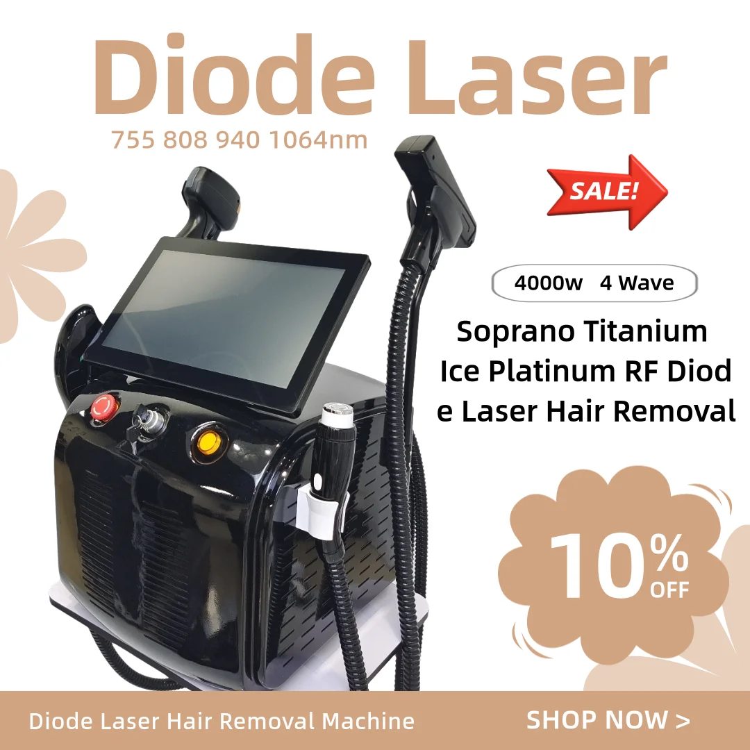 آلة YAG بقدرة 4000 وات، نظام إزالة الشعر 4 في 1 غير مؤلم لجهاز إزالة الشعر بالليزر الاحترافي في الصالونات #2