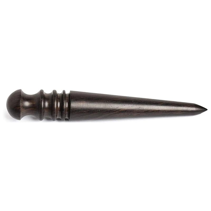 Wooden Leather Burnisher Tool - Tapered Edge Slicker Features 4 Grooves for Burnishing of Various Leather Thicknesses