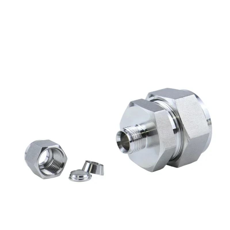 2 3 4 5 6 8 10 12 14 15 16 18 20 22 25 mm Tube Reducer Compression Union 316L Stainless Pipe Fitting Connector With UNF Nut Lock