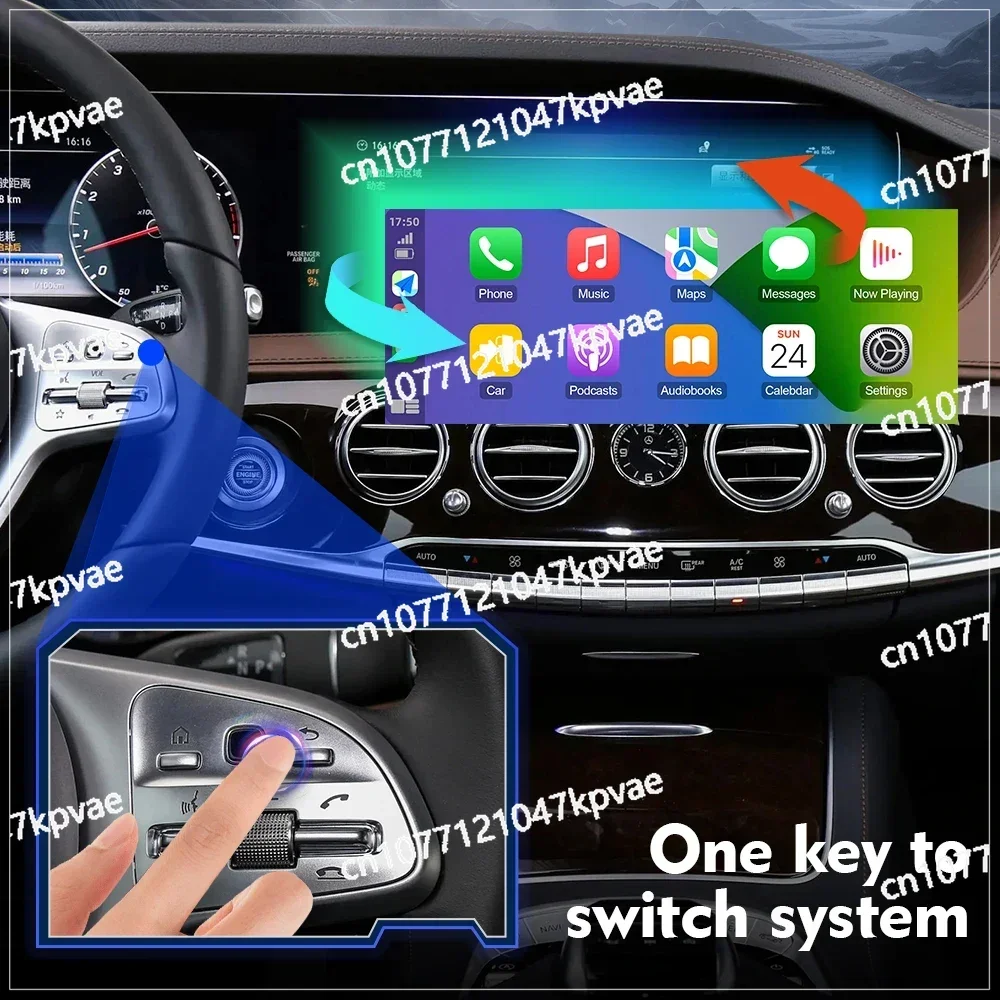 Wireless Apple Carplay Android Auto for Mercedes Benz C117 W176 W204 W205 W221 GLS GLK Class NTG 4.5 4.7 5.0 4.0 6.0 MBUX Module