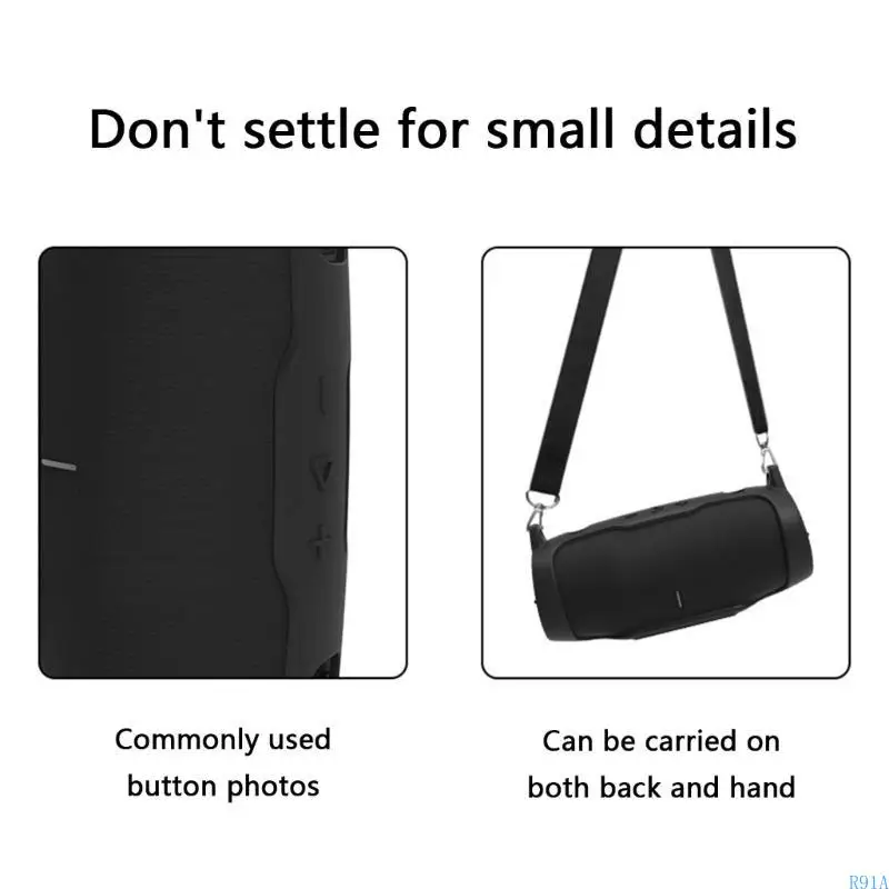 R91A schokbestendige siliconenkoffer met schouderbanden draagtas voor lading 6 luidspreker