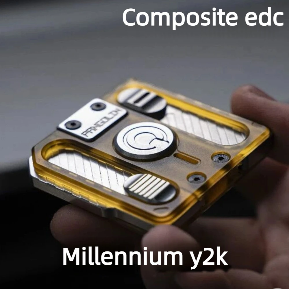 

Pangolin EDC Millennium Y2K Composite Dense Propulsion Rotating Mechanical Metal Fingertip Card Pushing Decompression Toy