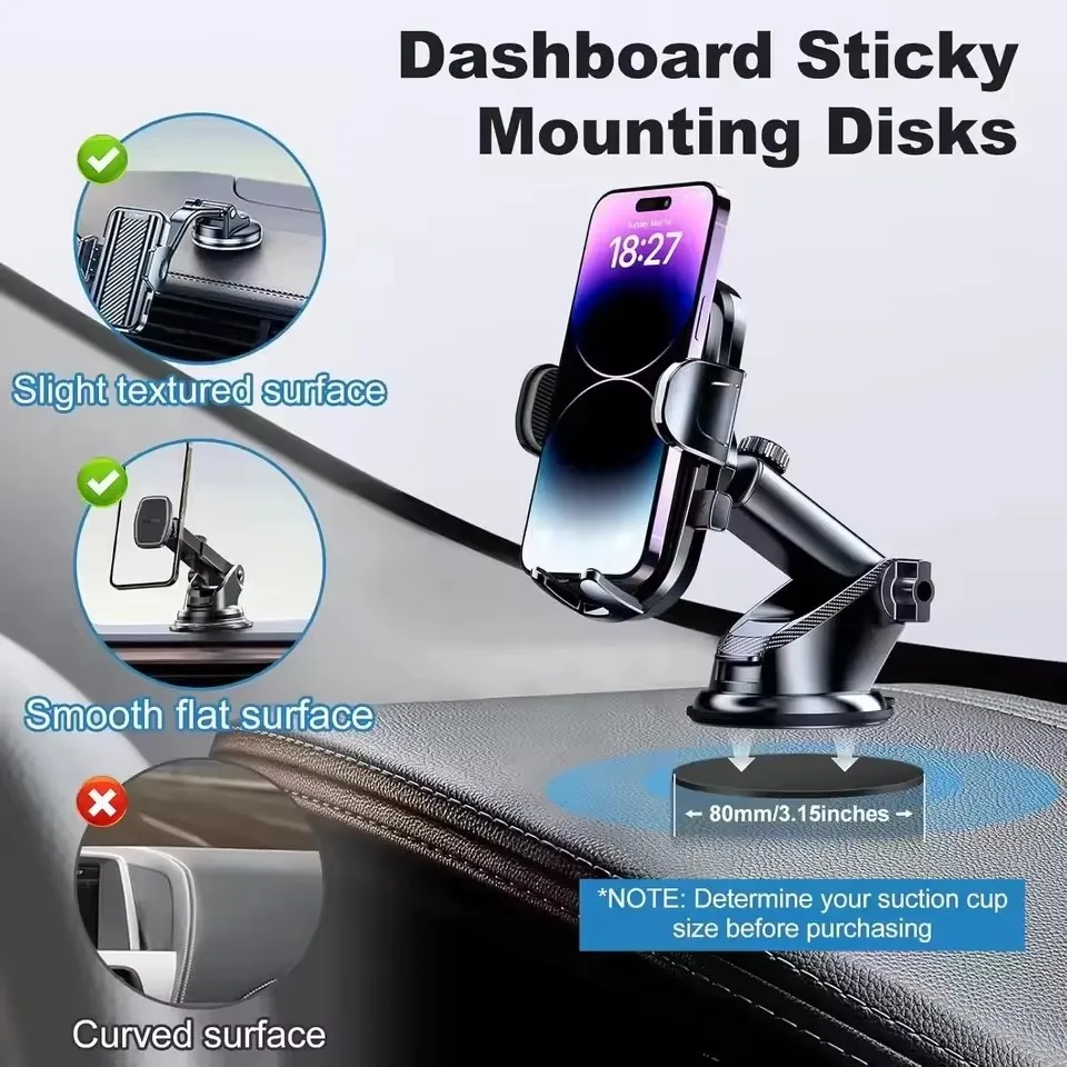 1/10pcs Car Phone Holder Stickers Suction Cup Adhesive Dashboard Mount Disc Pad Base for GPS Phone Stand Holder Bracket Sticker view 3